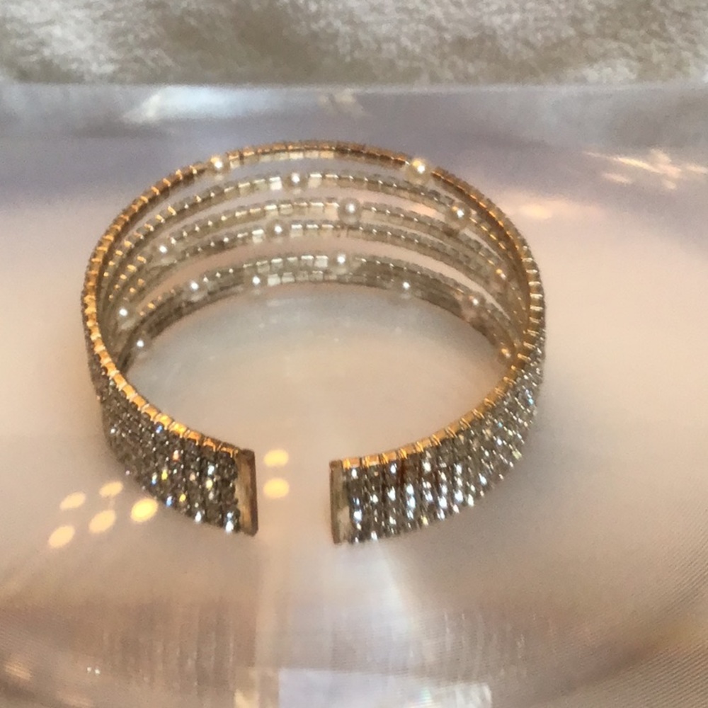 SPARKLE CUFF BRACELET / WORN A FEW TIMES. XS-S - Picture 3 of 5